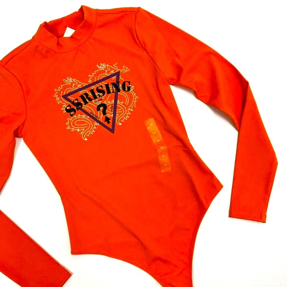 Gue88 Rising Bodysuit in Orange + Autographed Poster - Picture 1 of 3